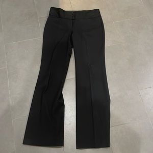 Express editor Women's Flat Front Wide Leg Trouser Dress Pants Black Size 8L